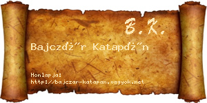 Bajczár Katapán névjegykártya